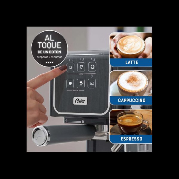 Cafetera Oster Espresso Primalatte Touch Negro BVSTEM6801M-057-2 - 5689