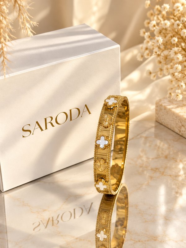 Pulsera Trébol Blanco