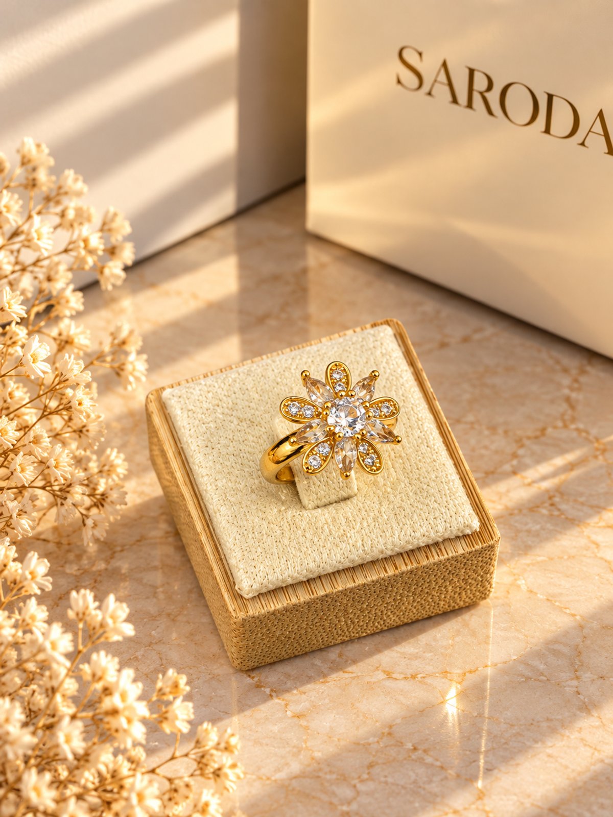 Anillo giratorio flor - 3