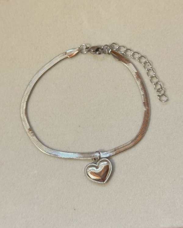 Pulsera Plateada Amor