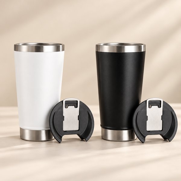 Vaso cervecero con tapa