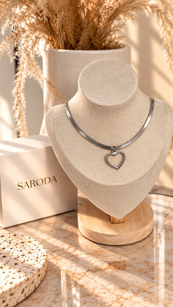 Collar Heart Plateado