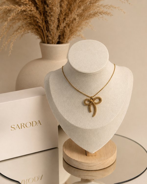Collar Moñito Dorado