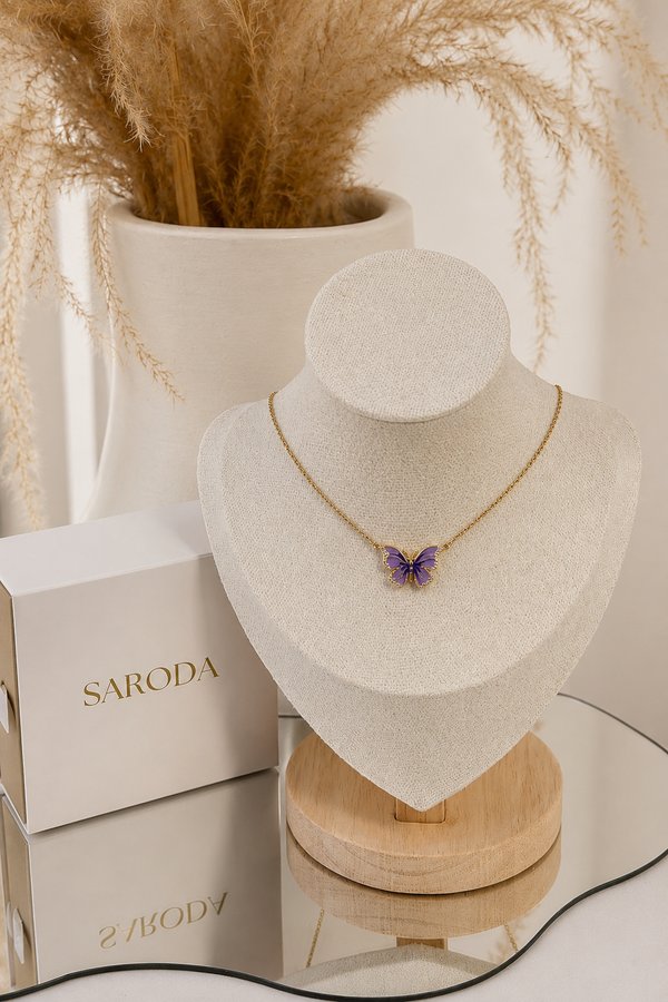 Collar Mariposa Lila