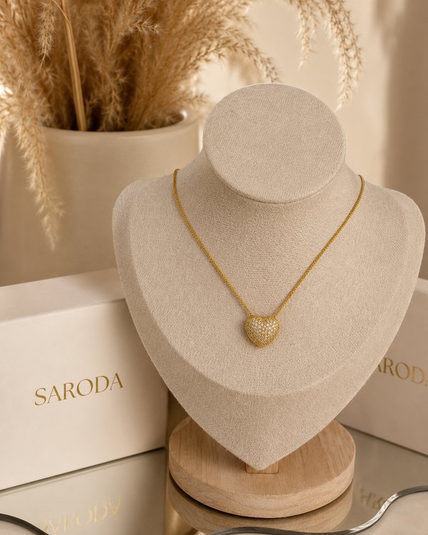 Collar Corazon con circones