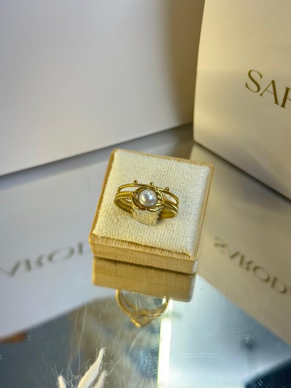 Anillo Golden Pearl