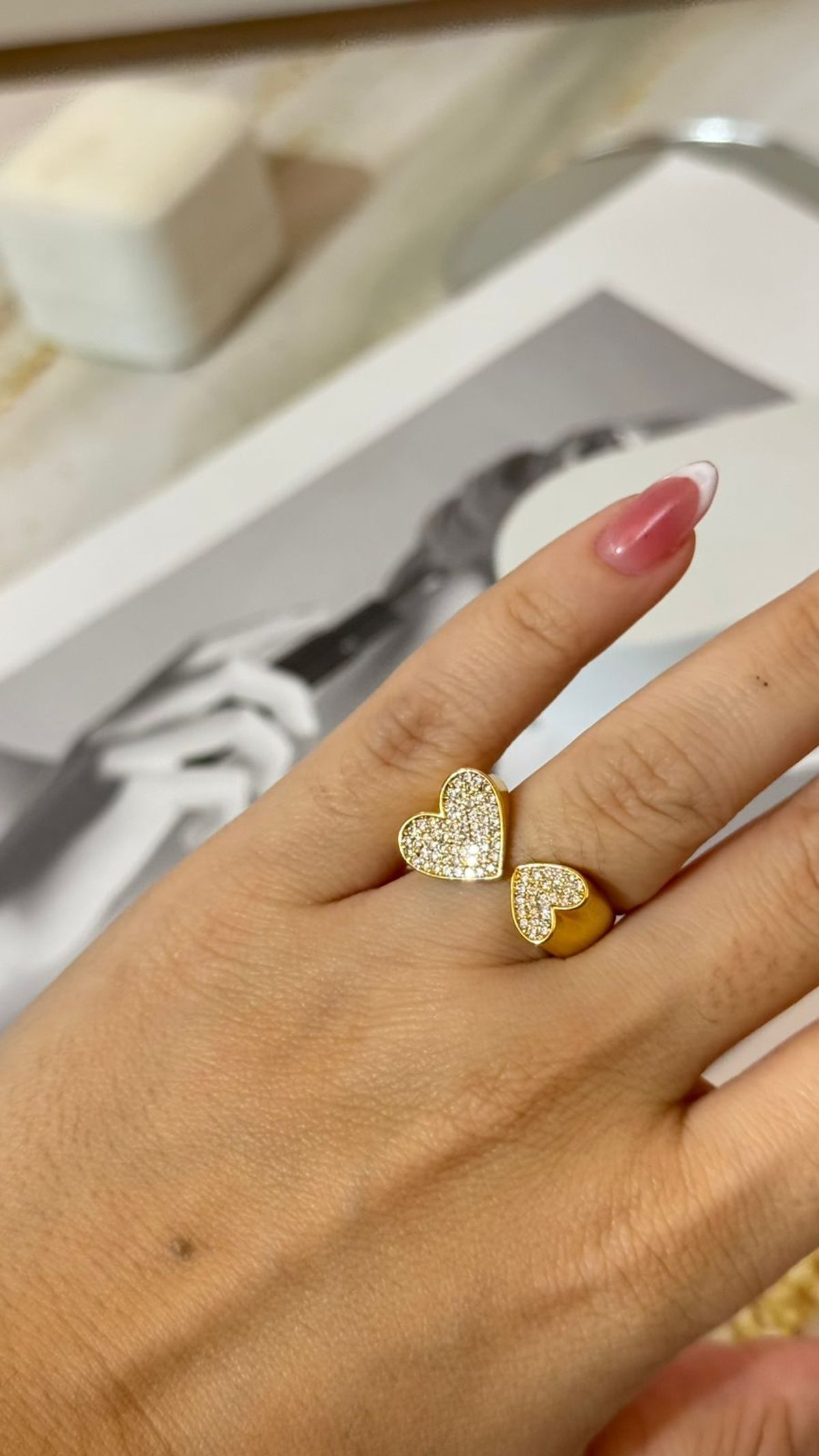 Anillo doble corazón - 2