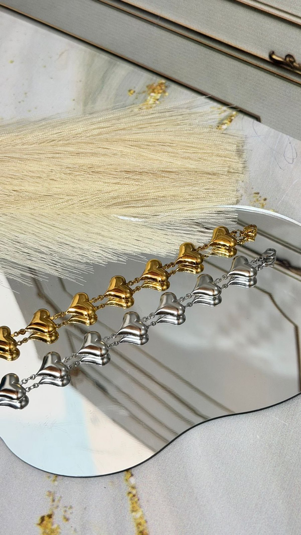 Pulsera corazones xl