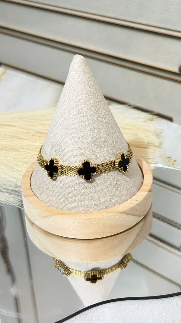 Pulsera Trébol Negro
