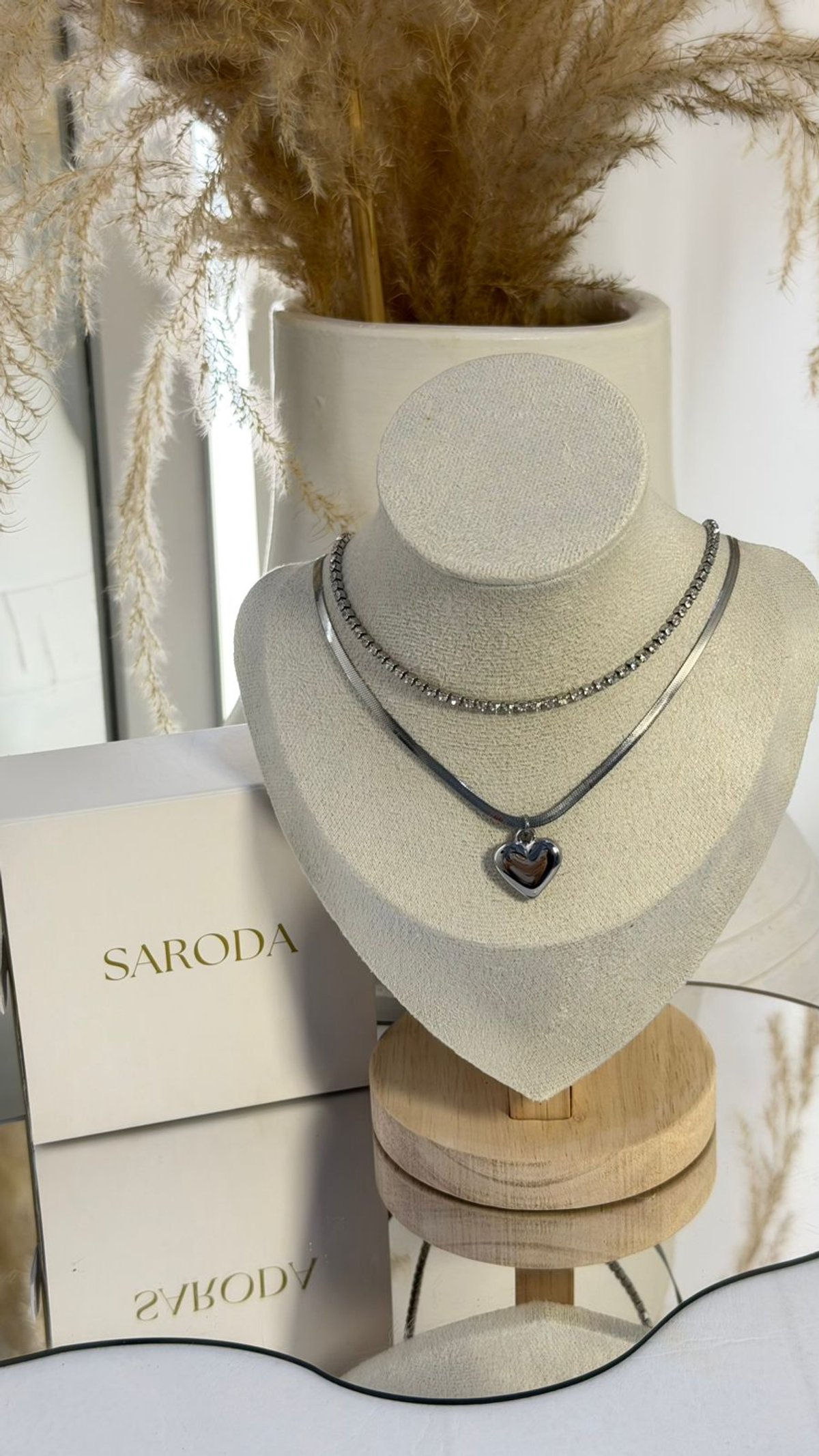 Collar Doble Queen Plateado