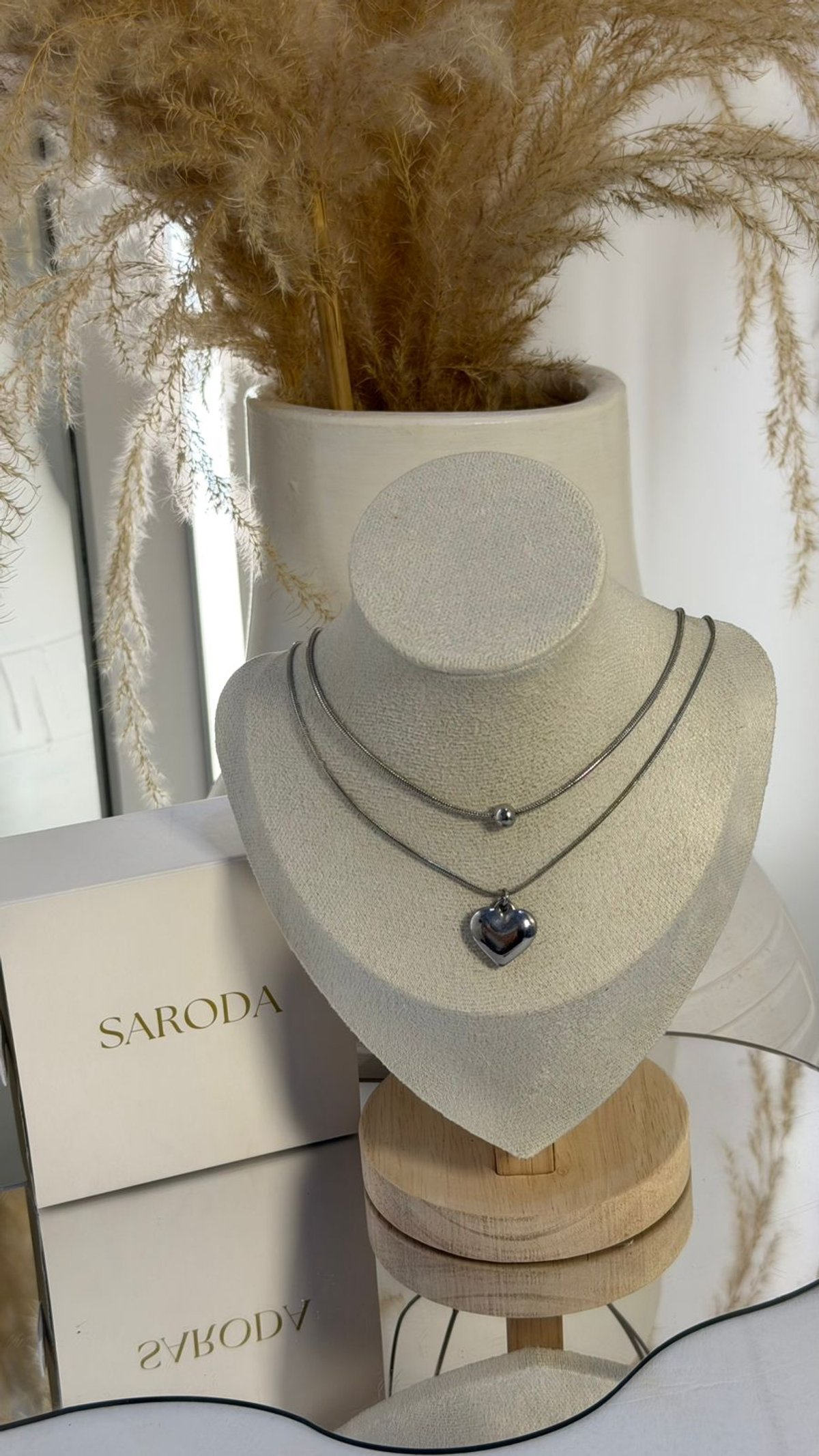 Collar doble corazón