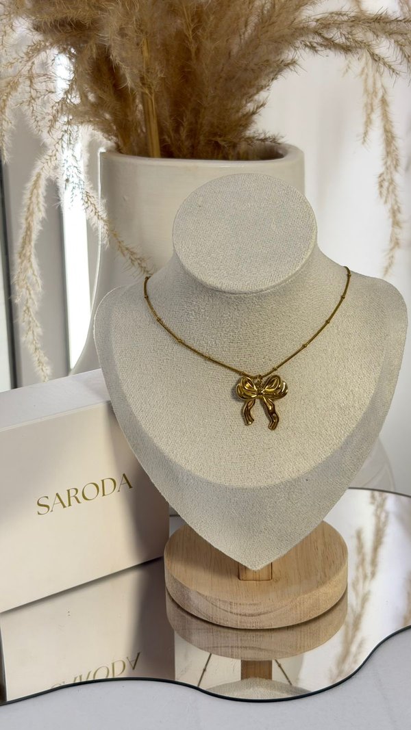 Collar Moñito Dorado