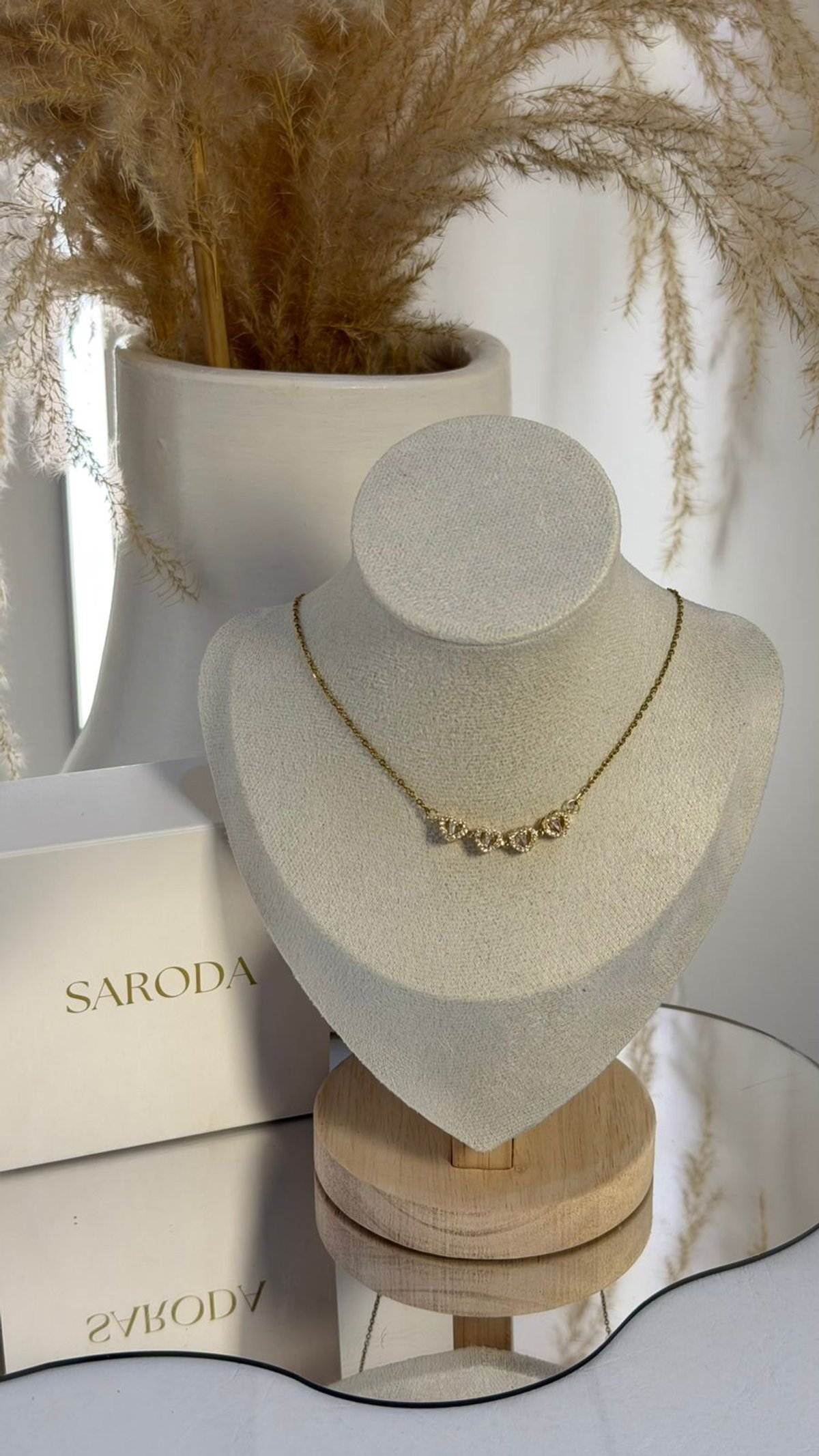 Collar Trébol-Corazón Dorados - 3