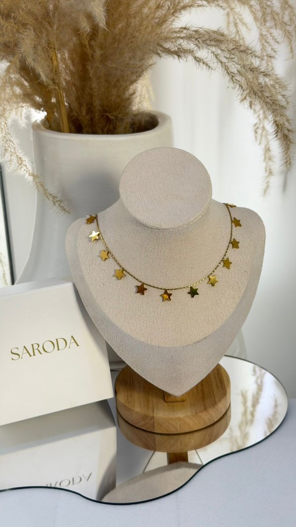 Gargantilla Estrellas Doradas
