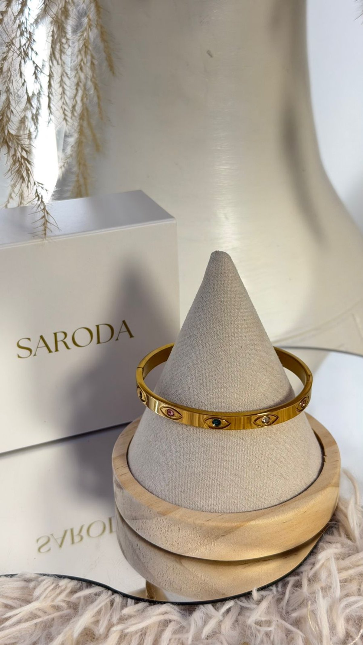 Brazalete Ojo Turco Dorado