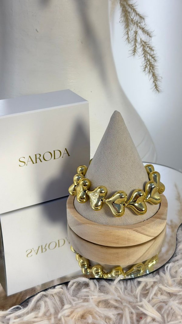 Pulsera Maxi Heart Dorado