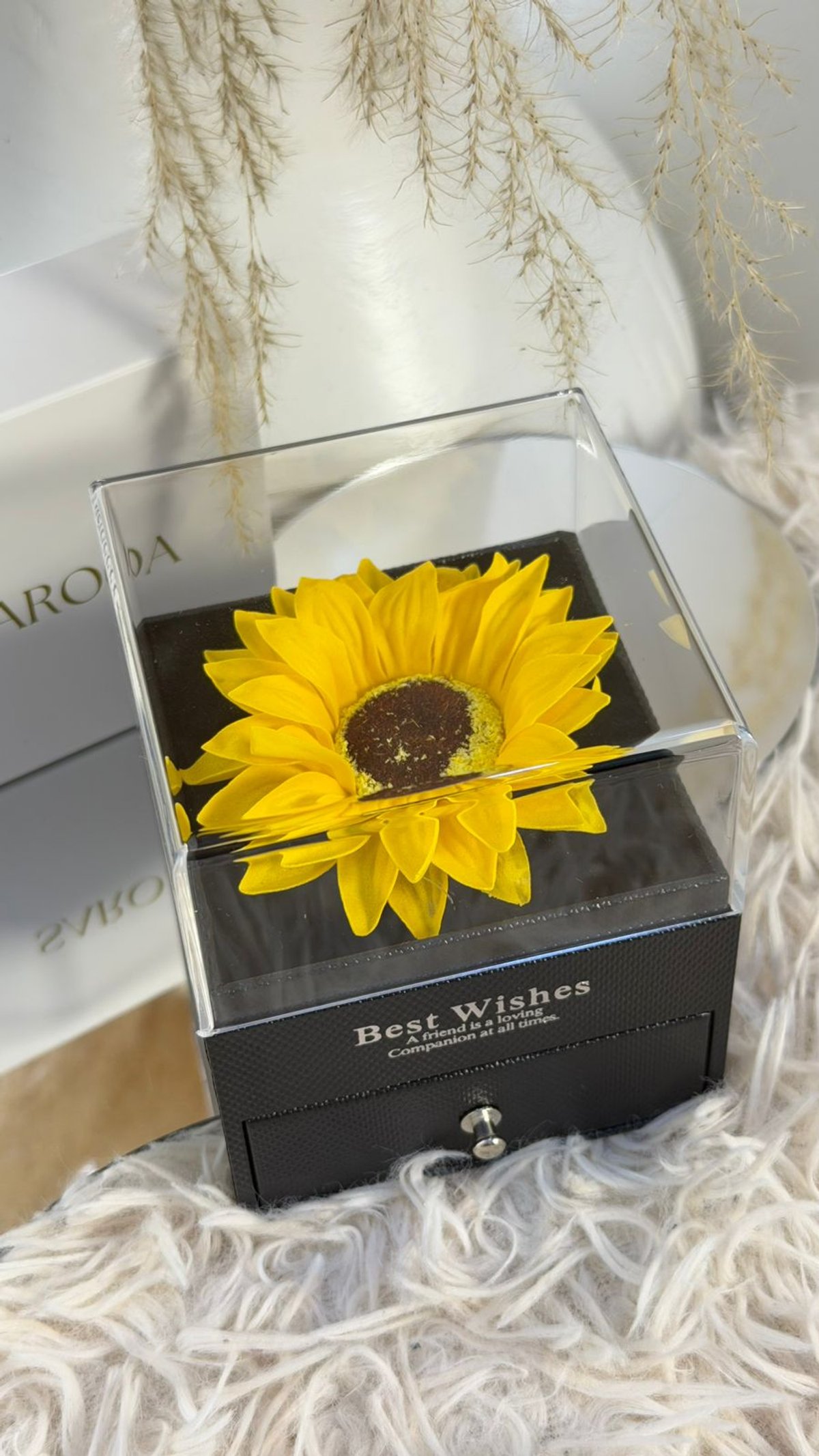 Cajita con girasol eterno - 2