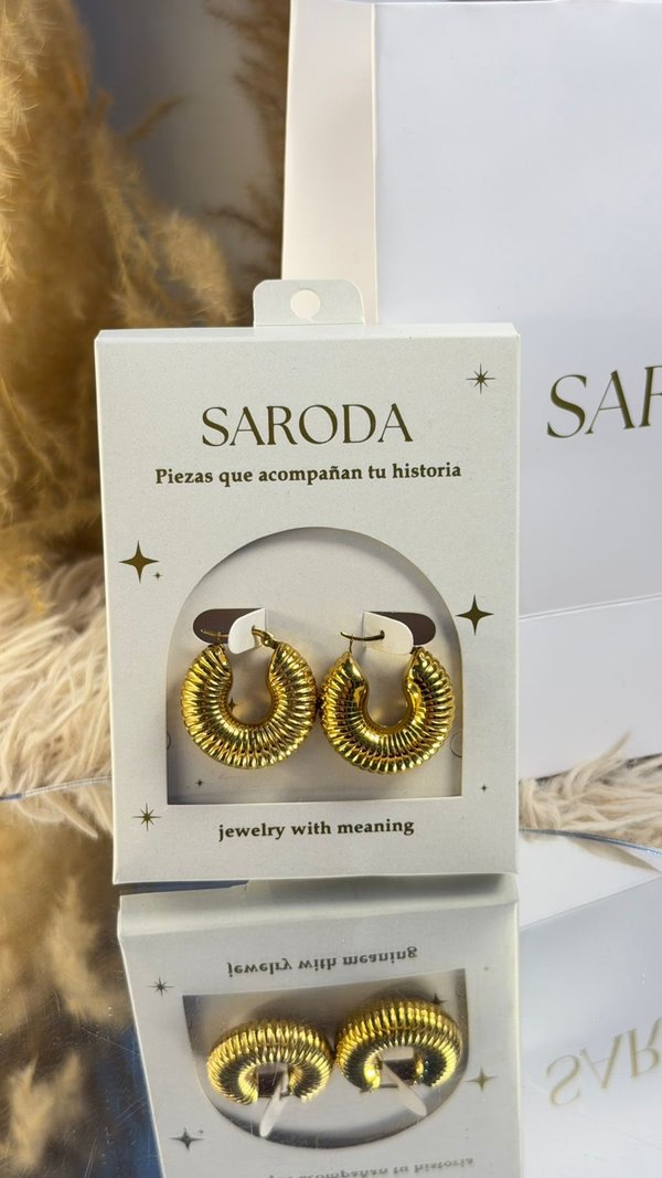 Argollas Texturizadas Chunky