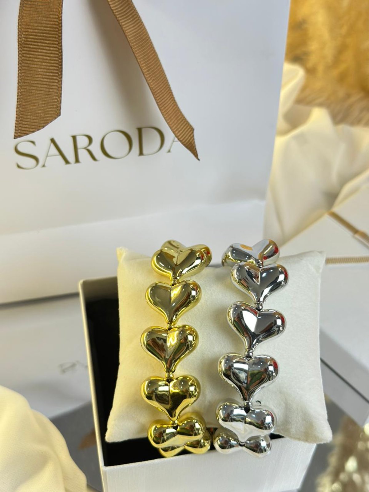 Pulsera Maxi Heart Plateado