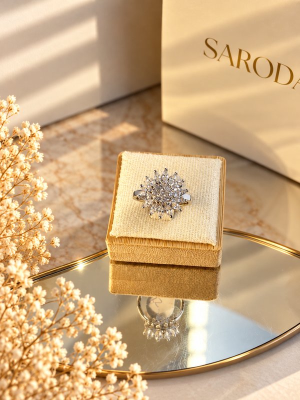 Anillo giratorio flor