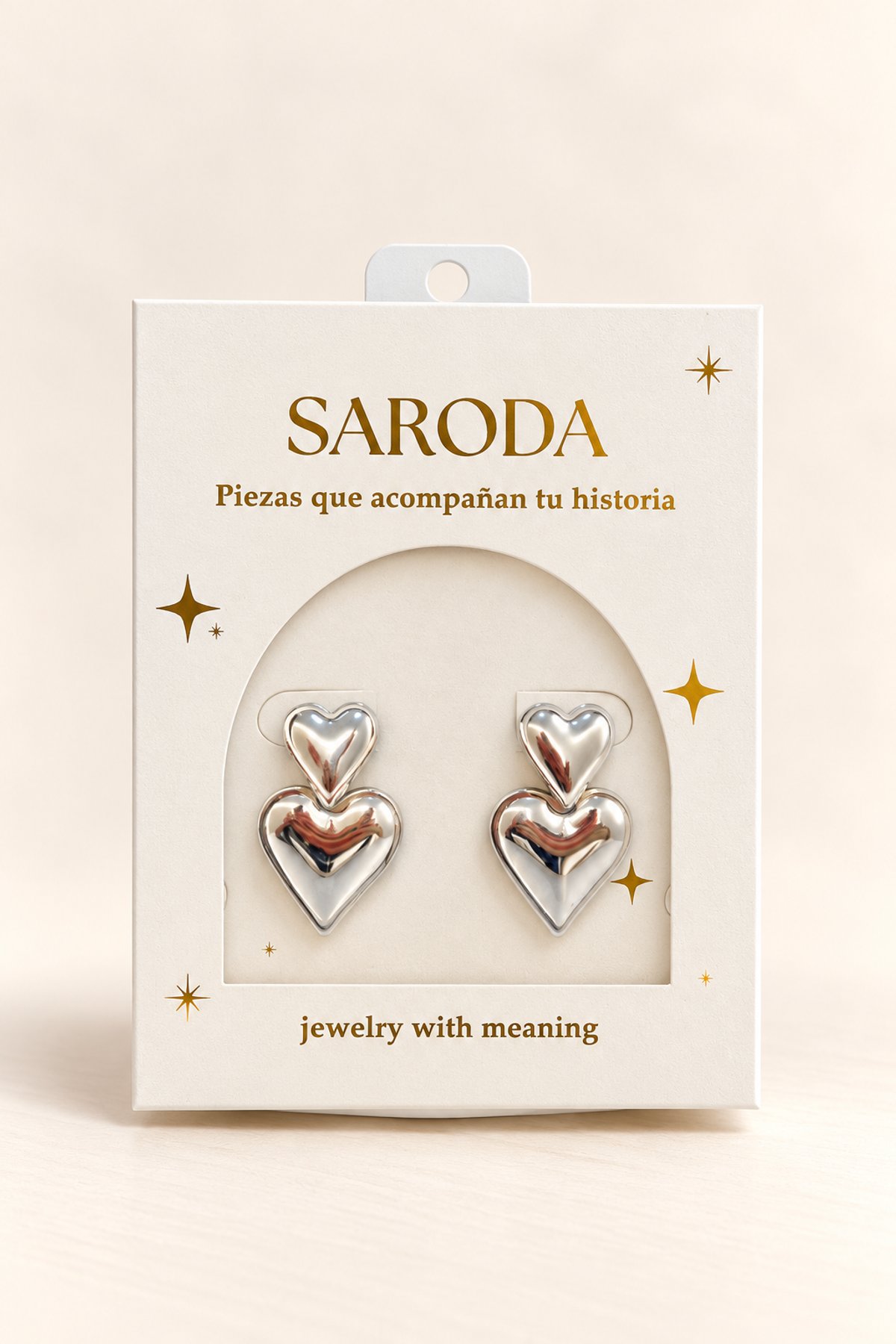 Aro doble corazón 