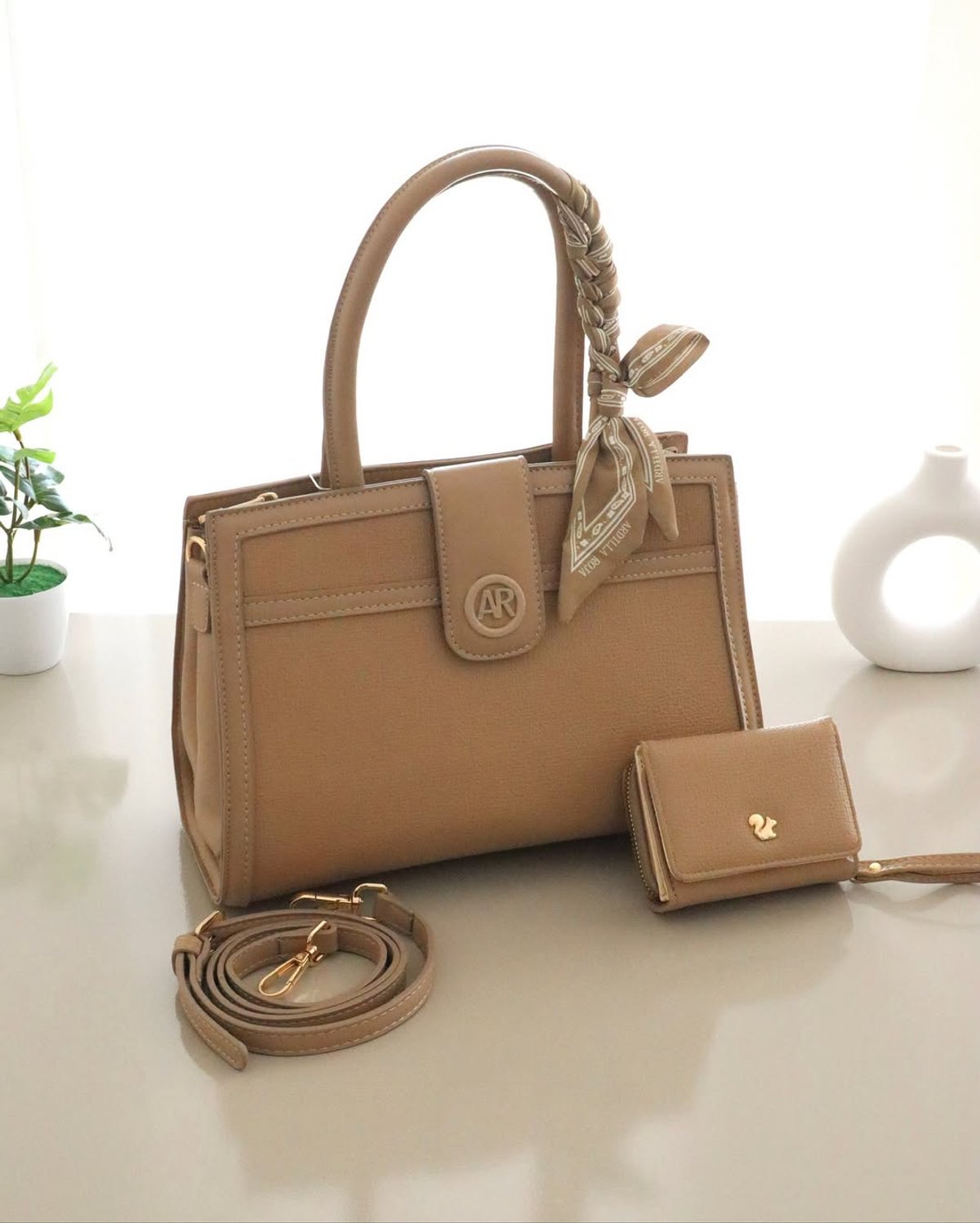 Set Cartera + Billetera Ardilla Roja 