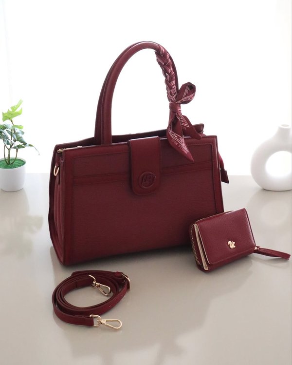 Set Cartera + Billetera Ardilla Roja 