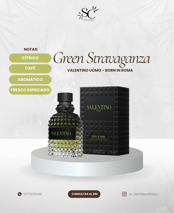 VALENTINO UOMO BORN IN ROMA GREEN STRAVAGANZA