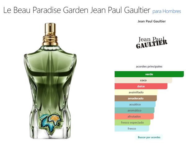 Jean Paul Gaultier Le Beau Paradise Garden EDP 125ml