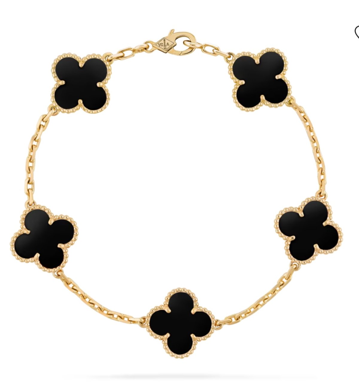 Pulsera Van Cleef Black & Gold