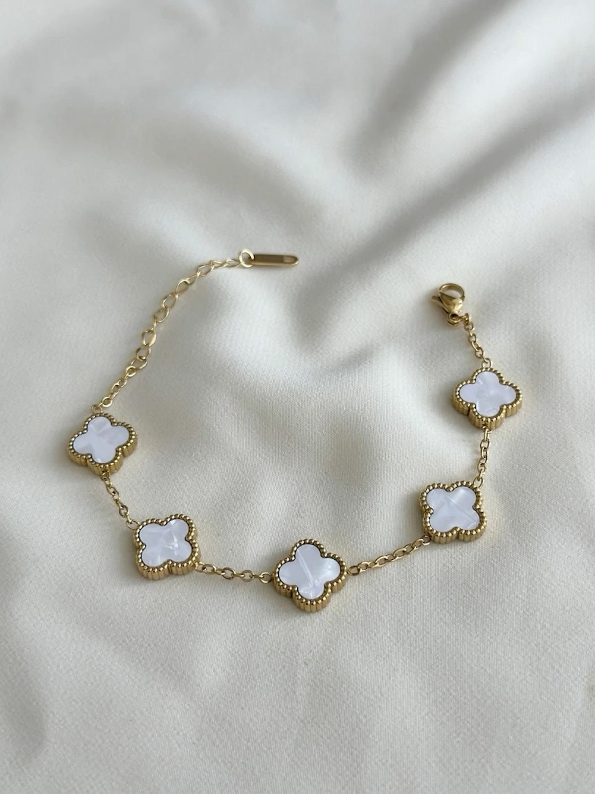 Pulsera Van Cleef White & Gold - 2