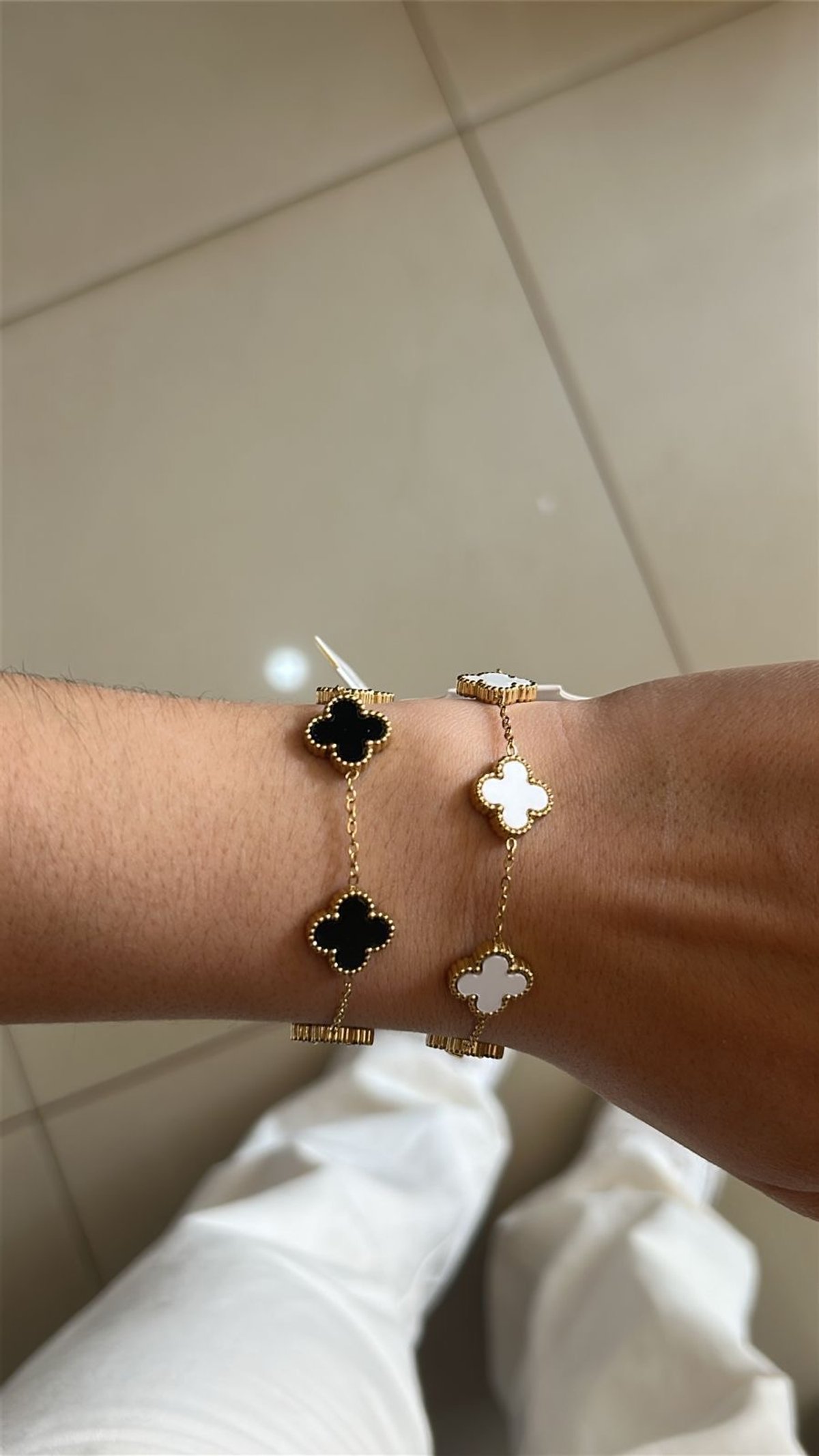 Pulsera Van Cleef White & Gold - 4