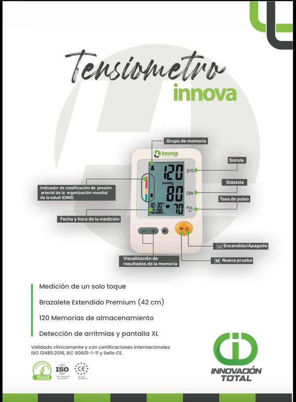 TENSIOMETRO DIGITAL (Brazalete ancho 42cm.)