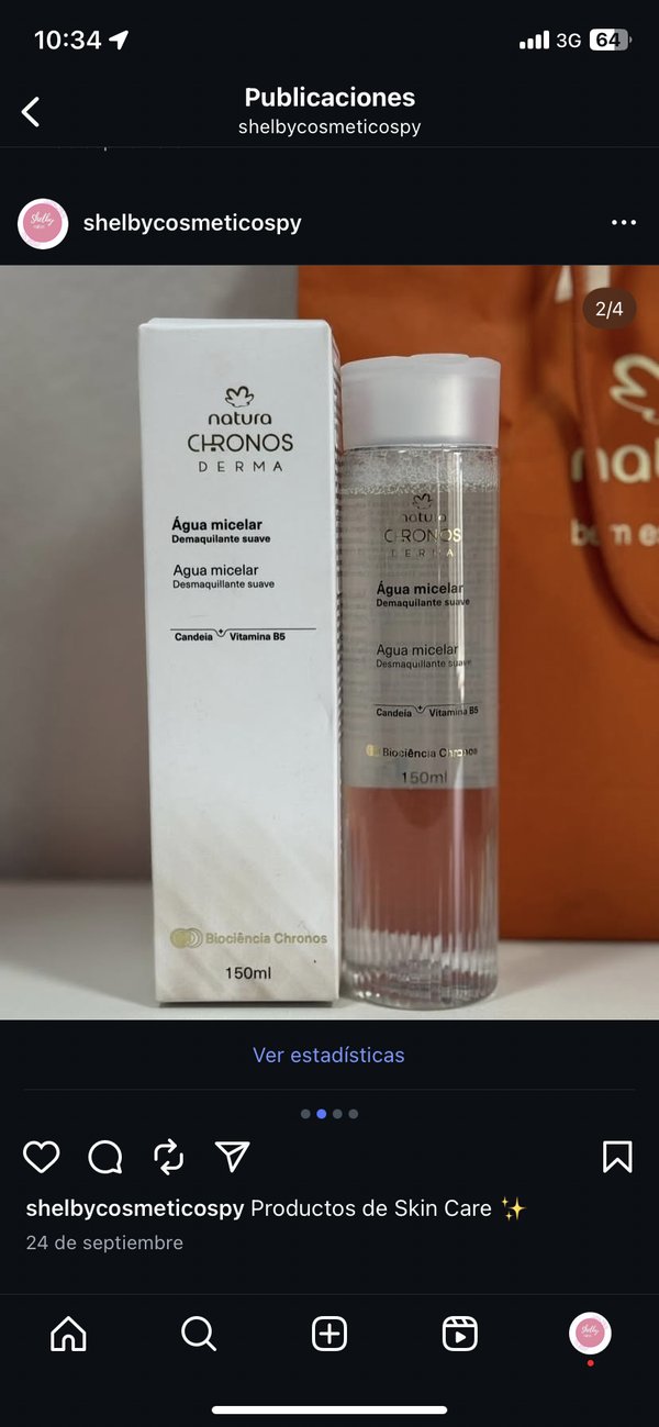 Agua Micelar Natura Chronos ✨