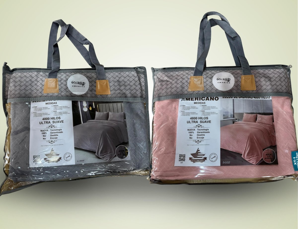 Juego de Sábanas Goldsun 4800 Hilos – Diseño Americano Ultra Suave/Color Liso - 6