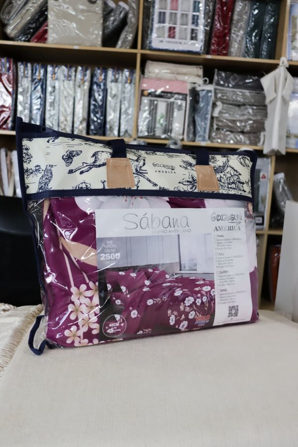 Juego de Sábanas Estampadas Goldsun King Size 2500 Hilos – Diseño Americano Premium (200×205 cm)