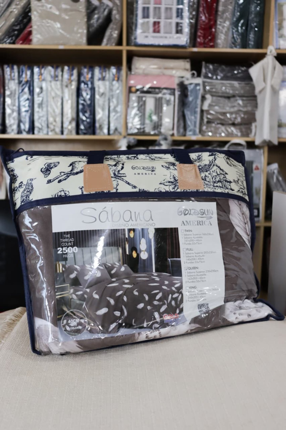 Juego de Sábanas Estampadas Goldsun King Size 2500 Hilos – Diseño Americano Premium (200×205 cm) - 5