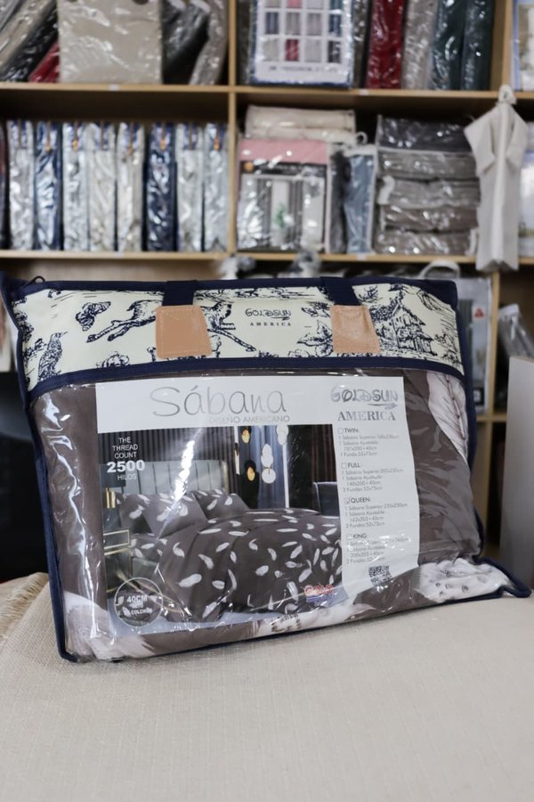 Juego de Sábanas Estampadas Goldsun King Size 2500 Hilos – Diseño Americano Premium (200×205 cm)