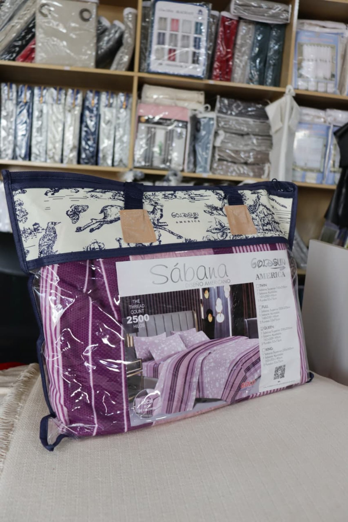 Juego de Sábanas Estampadas Goldsun King Size 2500 Hilos – Diseño Americano Premium (200×205 cm) - 2