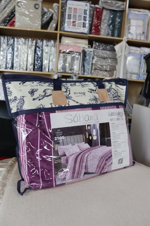 Juego de Sábanas Estampadas Goldsun King Size 2500 Hilos – Diseño Americano Premium (200×205 cm)