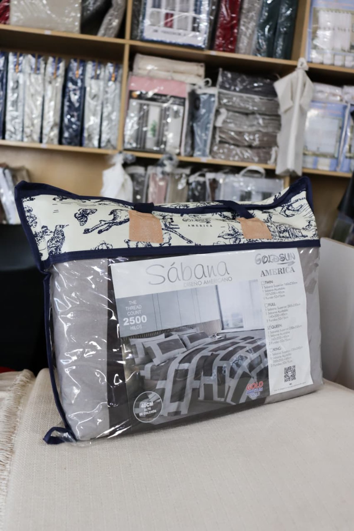 Juego de Sábanas Estampadas Goldsun 2500 Hilos – Diseño Americano Premium (Twin / Full / Queen) - 4