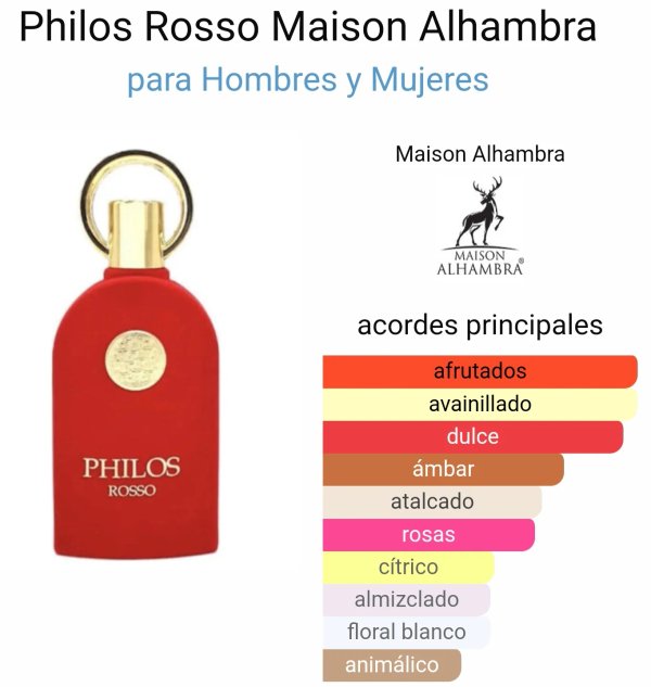 Perfume Philos Rosso 100 ml.