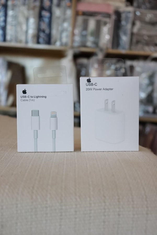 Cargador Apple 20W USB-C + Cable Lightning 1M – Carga Rápida para iPhone