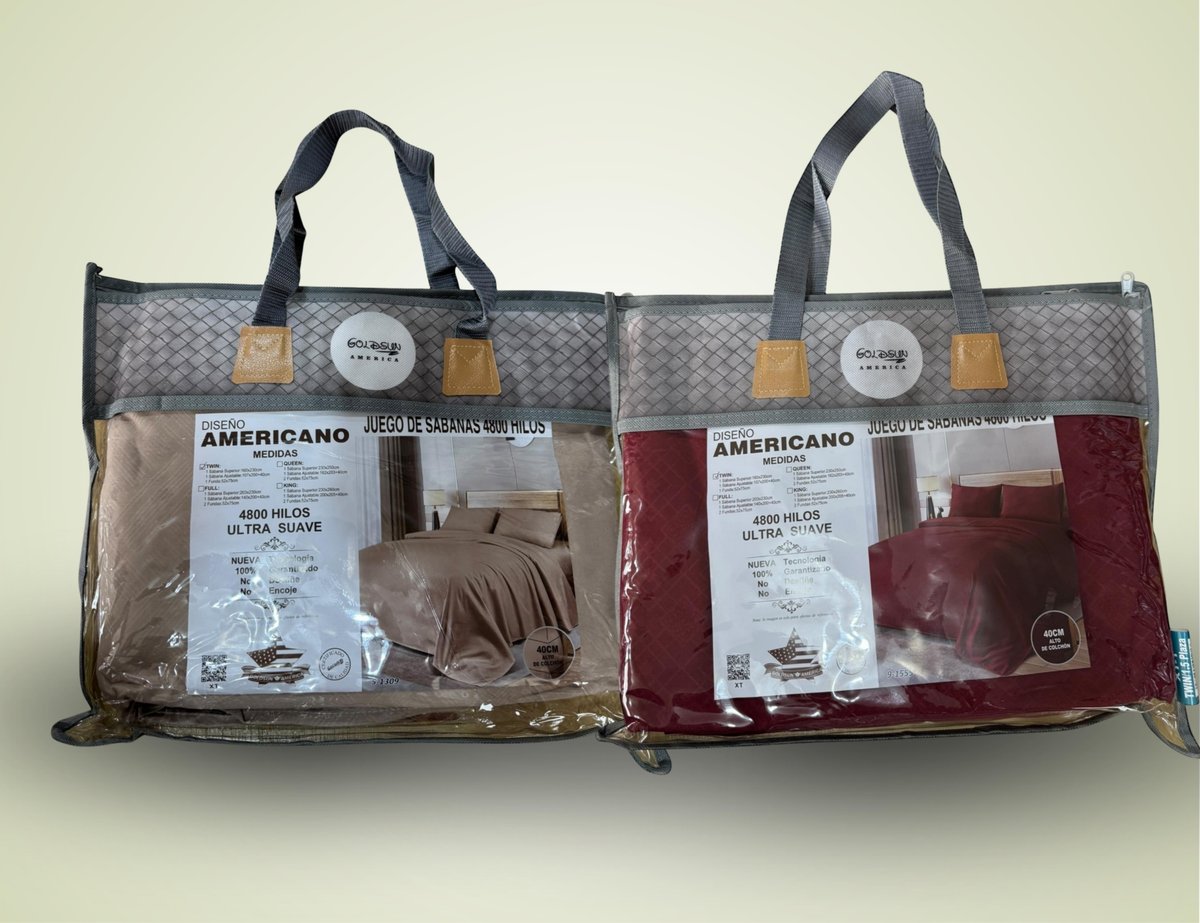Juego de Sábanas Goldsun 4800 Hilos – Diseño Americano Ultra Suave/Color Liso - 5