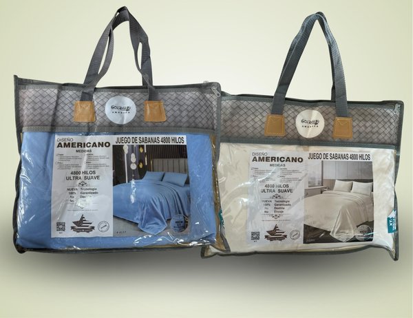 Juego de Sábanas Goldsun 4800 Hilos – Diseño Americano Ultra Suave/Color Liso