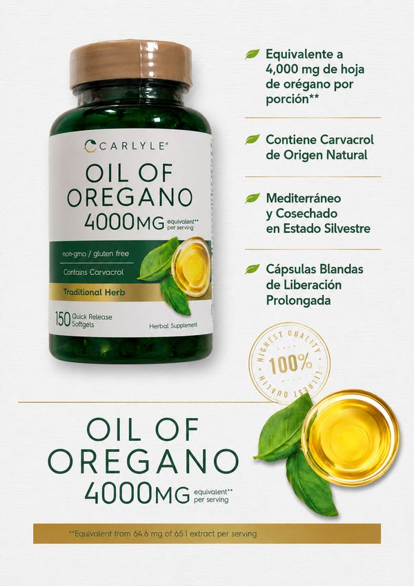 ACEITE DE OREGANO 150 CAPSULAS