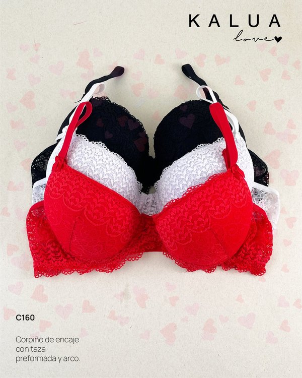Corpiño confeccionado en lycra de algodon taza preformada.