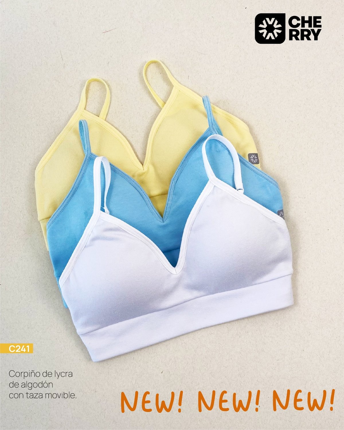 Corpiño de lycra de algodon