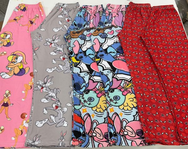Pijama pantalón estampado con cintura elástica