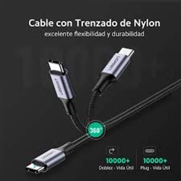Cable de Carga USB-C a USB-C 100W (5A) - UGREEN